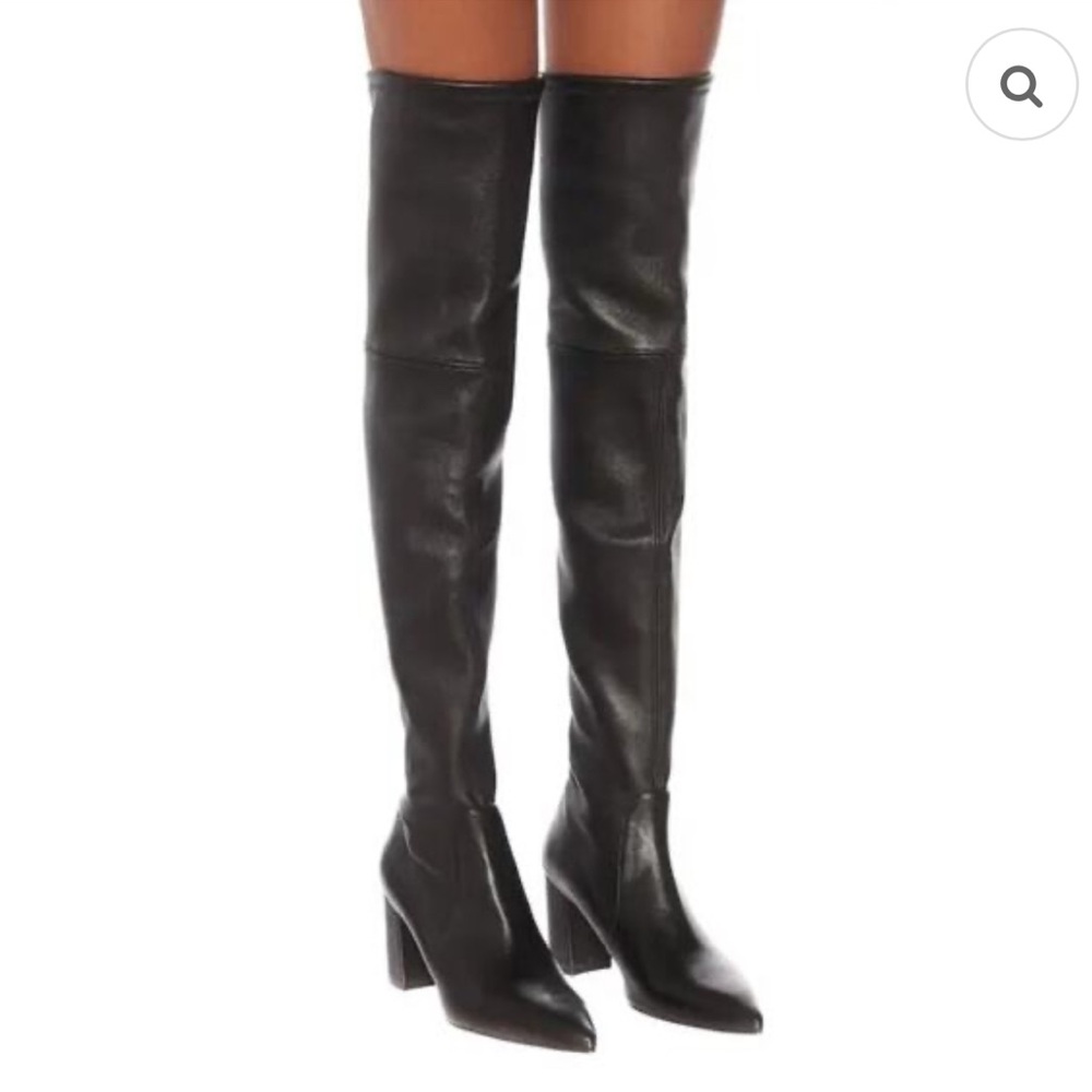 Stuart Weitzman Over the Knee Black Leather Boots